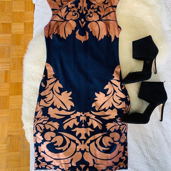 Nasty Gal mini dress with rose gold leaf - Picture 2 of 11